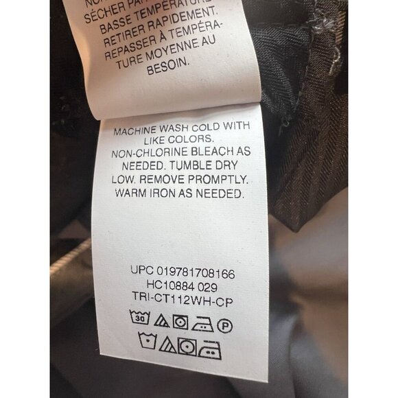 Haggar Premium Classic Fit Pants 38W X 34L No Iron Khaki Flat Front Grey HC10884 - Picture 14 of 15